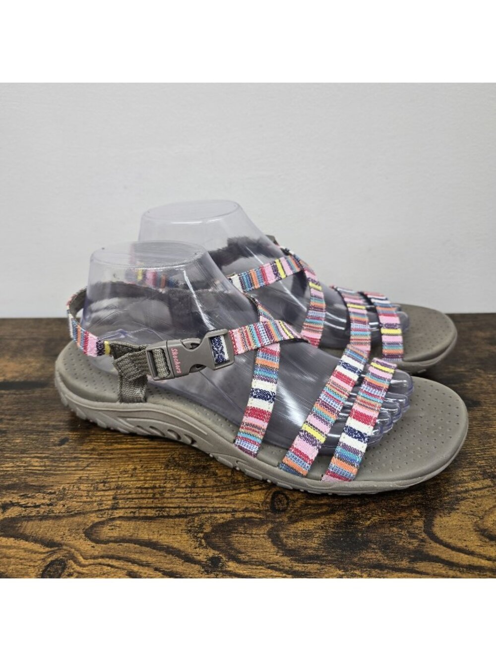 Skechers Reggae Sew Me Sport Sandals Size 9 Multicolor Adjustable Straps Boho